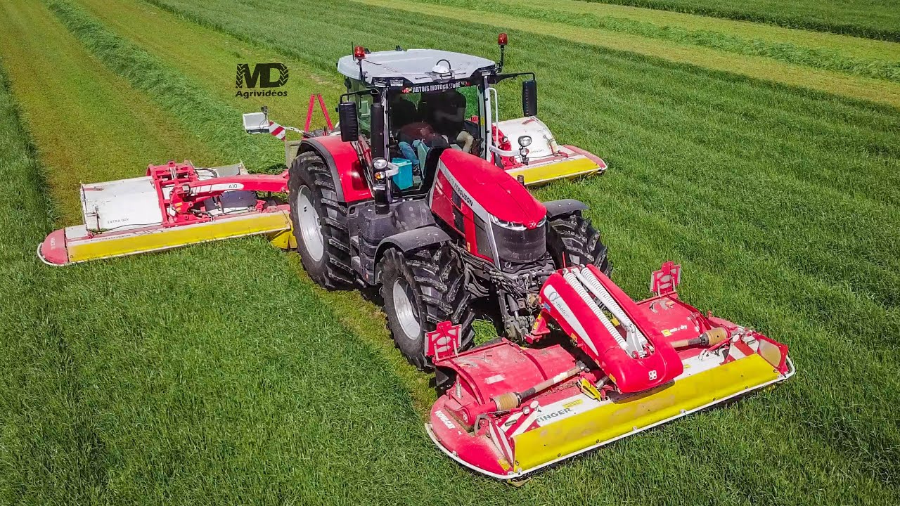 MF 8S.225 & Pöttinger Novacat | Fauchage 2022 | SARL  Merlier Lequette