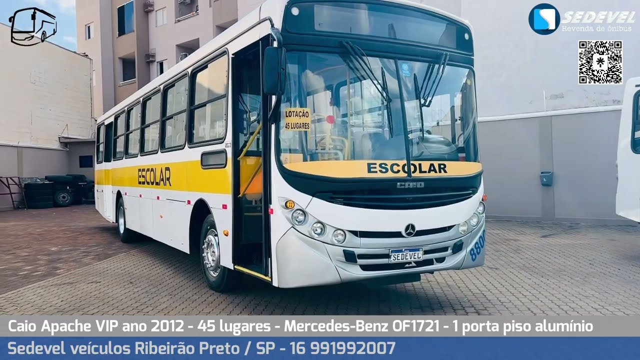 (Vendido) Caio Apache 2012 Chassi Mercedes Benz OF 1721 de 45 lugares originais.