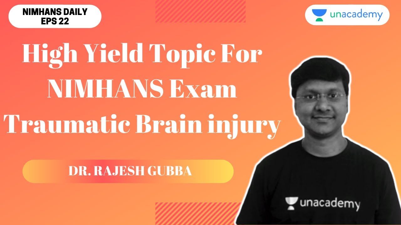 NIMHANS Daily | High Yield Topic For NIMHANS ExamTraumatic Brain injury By Dr. Rajesh Gubba