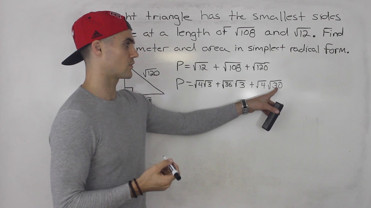 MCR3U - Right Triangle Word Problem - Grade 11 Functions