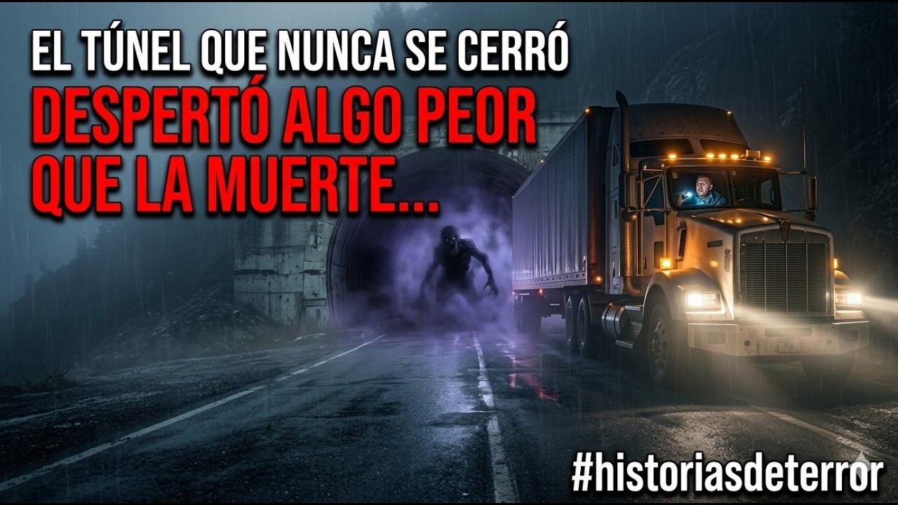 El Túnel Que Nunca Se Cerró: El Trailero Que Despertó Algo Peor Que La Muerte... #historiasdeterror