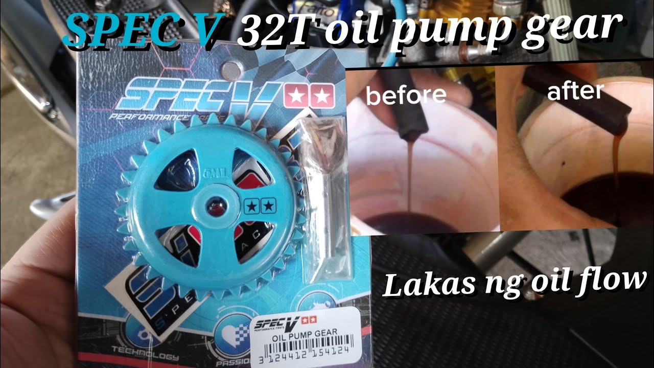 SPEC V oil pump gear 32T | dagdag oil flow | yamaha mio