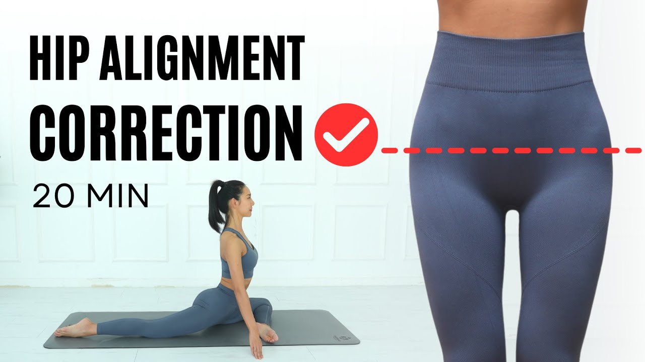 20 MIN Hip Alignment Correction Routine - Period Pain & Hip Pain Relief