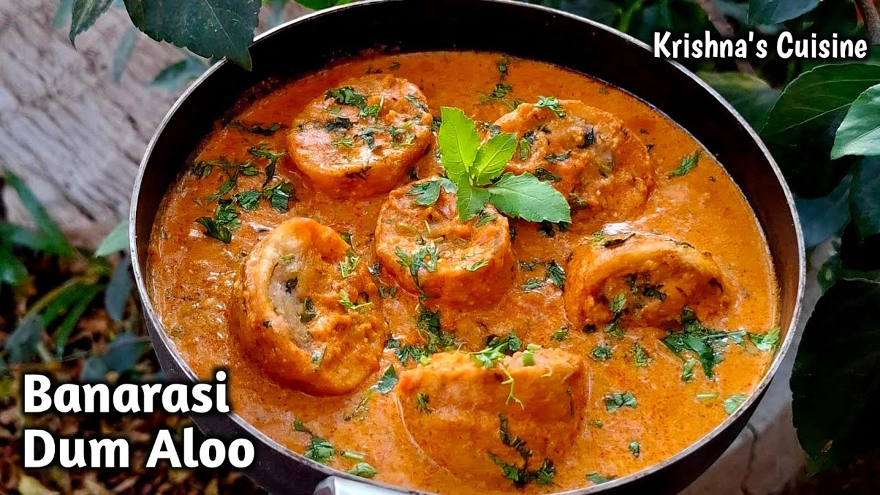 Banarasi Bharwa Dum Aloo Recipe || Dum Aloo Recipe || Stuffed Dum Aloo || Krishna's Cuisine #dumaloo