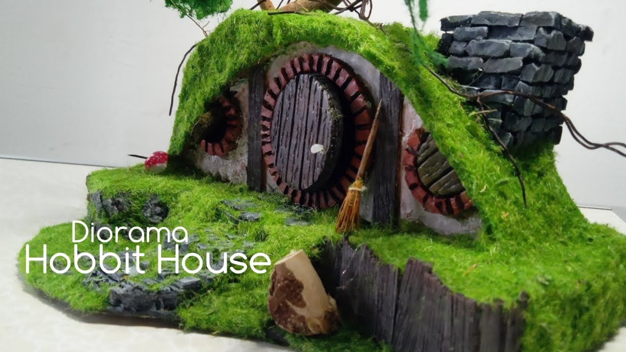 Как сделать Diorama Hobbit House | Домик хоббита своими руками Мини-сад | Дом хоббита своими руками