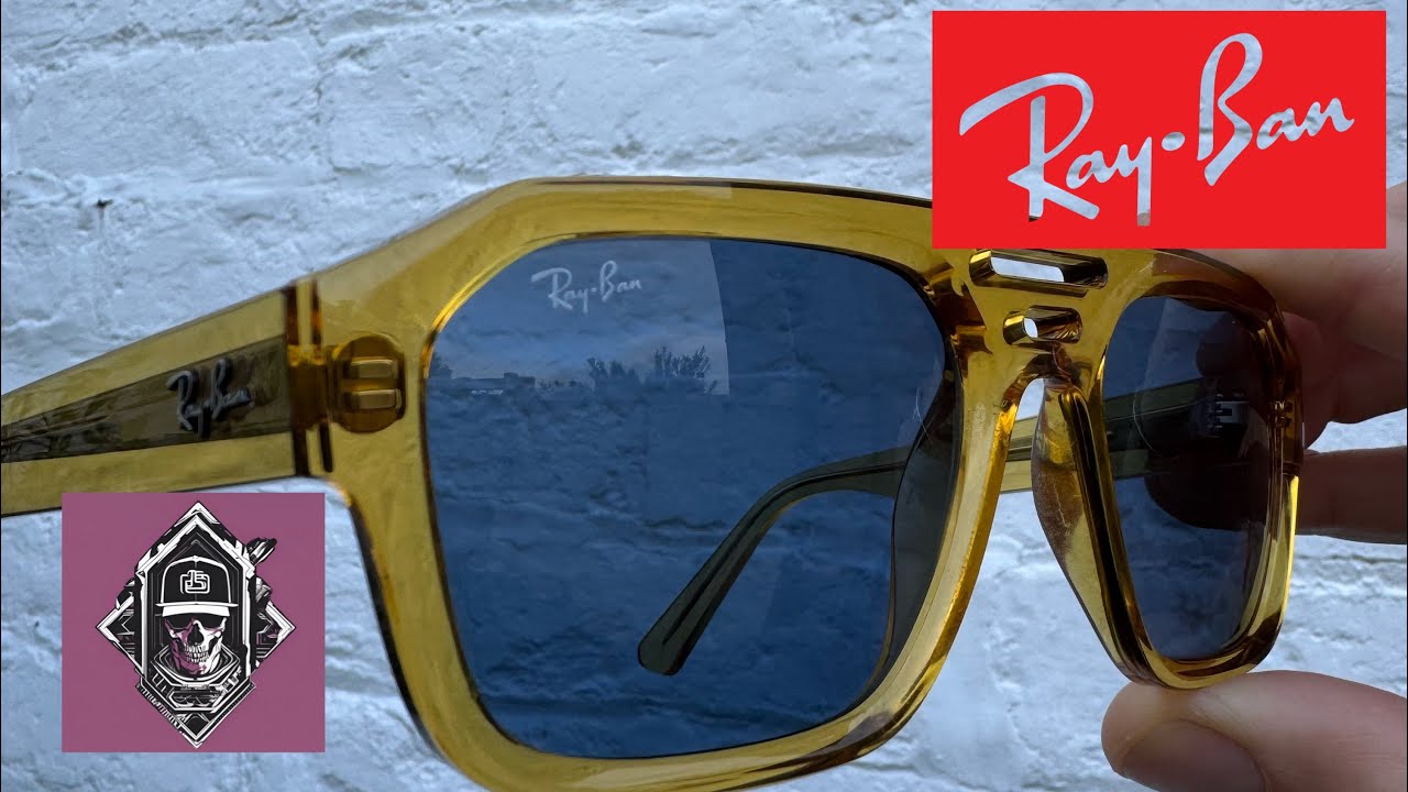 RAY-BAN CORRIGAN BIO-BASED TRANSPARENT YELLOW SUNGLASSES 😎
