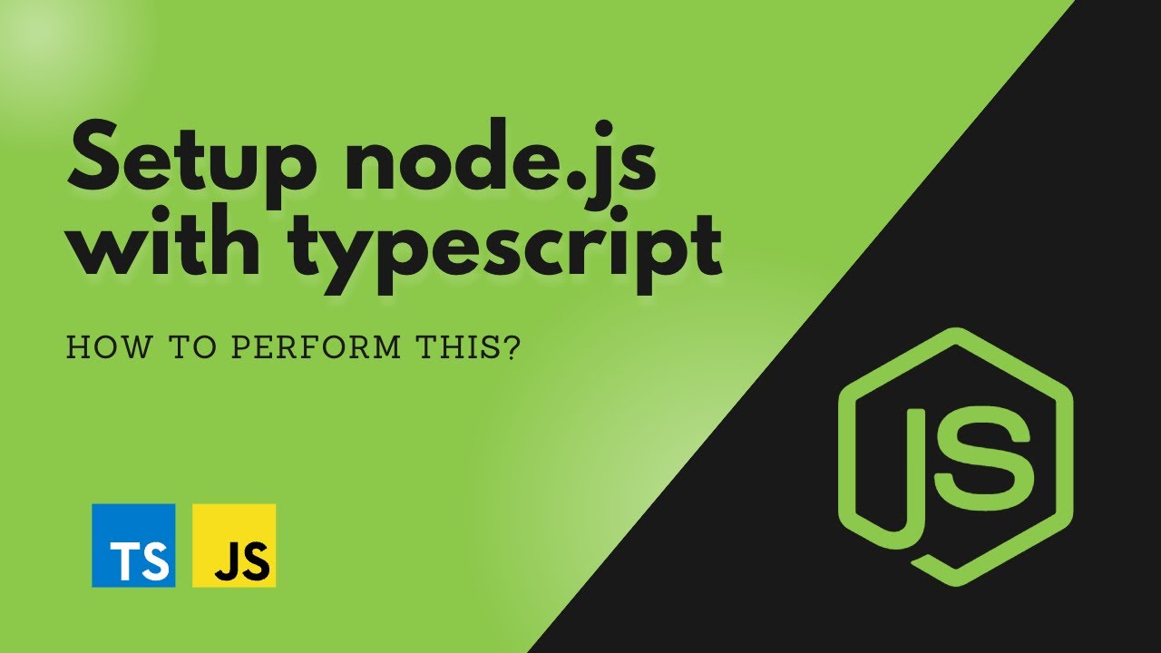 node js with Typescript - How to setup node application with typescript?
