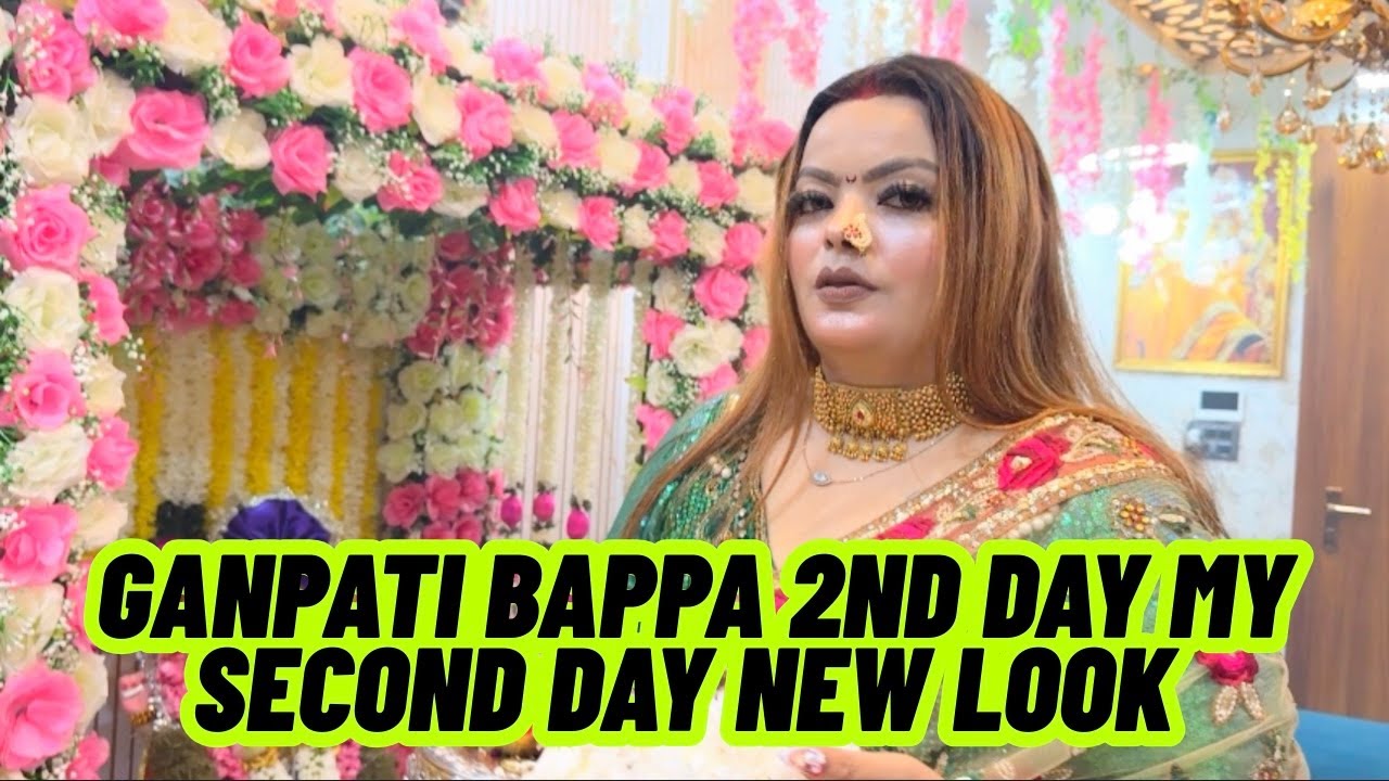 Ganpati Bappa 2nd Day My second Day New Look 😍 #sanjaygurmeetvlog #ganpatibappa