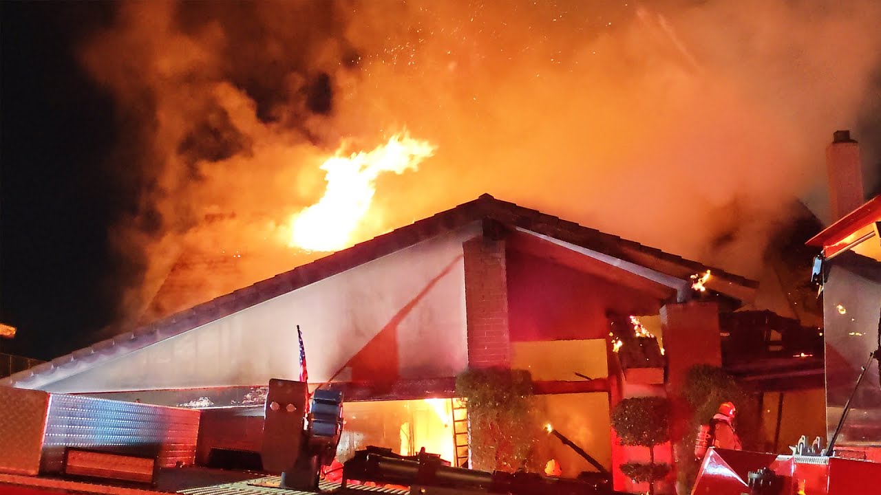 2 Alarm Fully Involved House Fire Haven Way Burbank CA