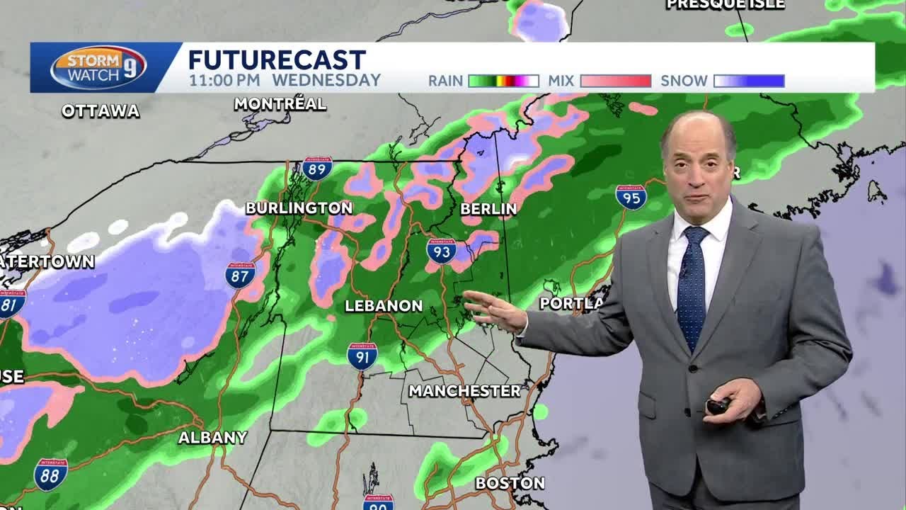 Video: Rain, wet snow overnight