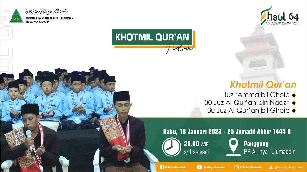 LIVE || TAHLIL AKBAR, KHOTMIL QURAN BIN NADZRI DAN 30 JUZ AL QURAN BIL GHOIB