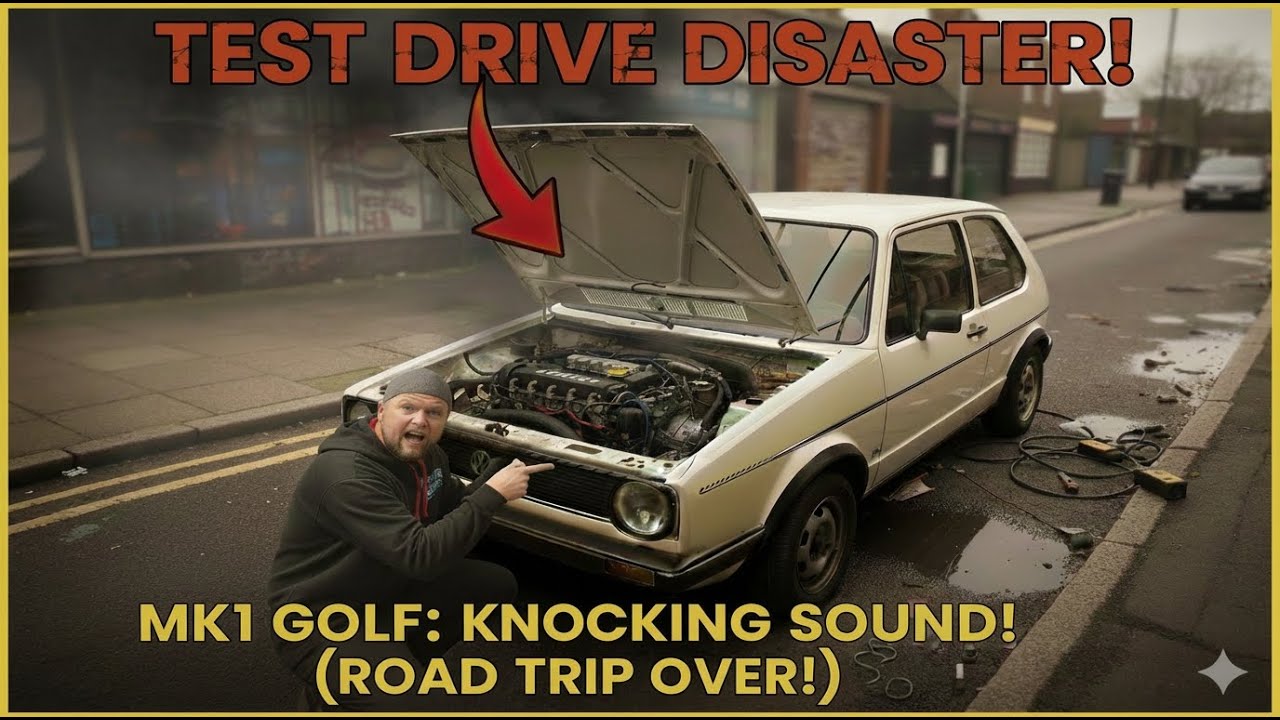 First Drive in Tim's Mk1 Golf Goes Wrong! Massive Knocking Sound Found & Fixed