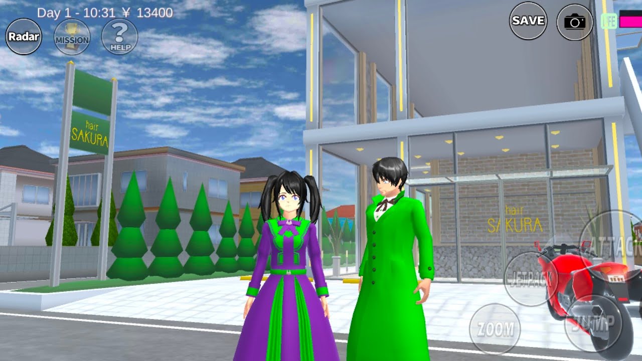 New unicorn hair style in Sakura school simulator game tutorial video 