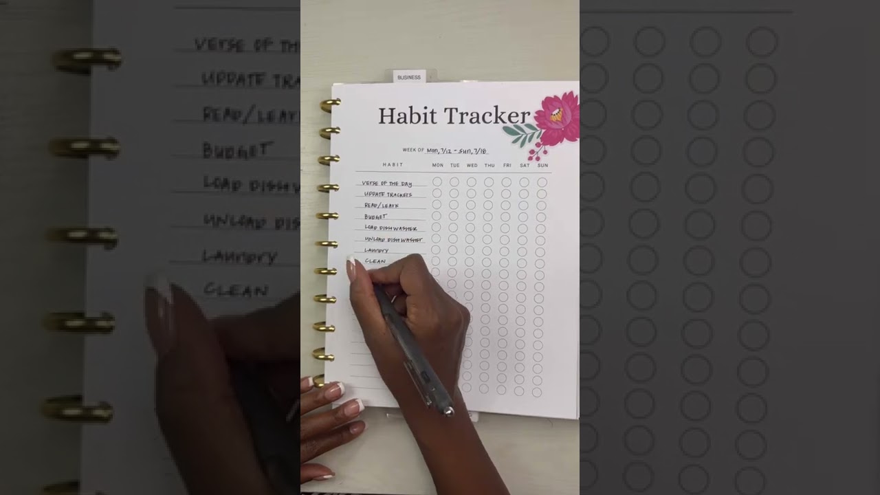 SETTING UP MY HABIT TRACKER