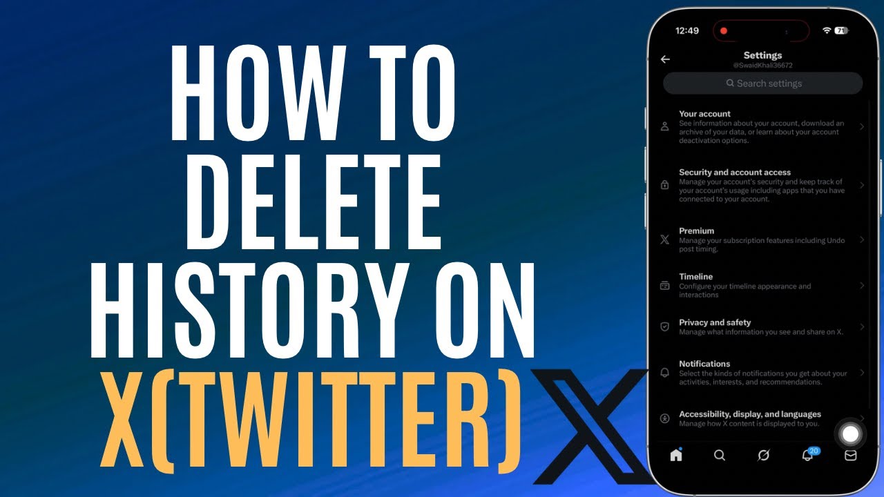 How to Delete History on X | Delete Twitter Search History
