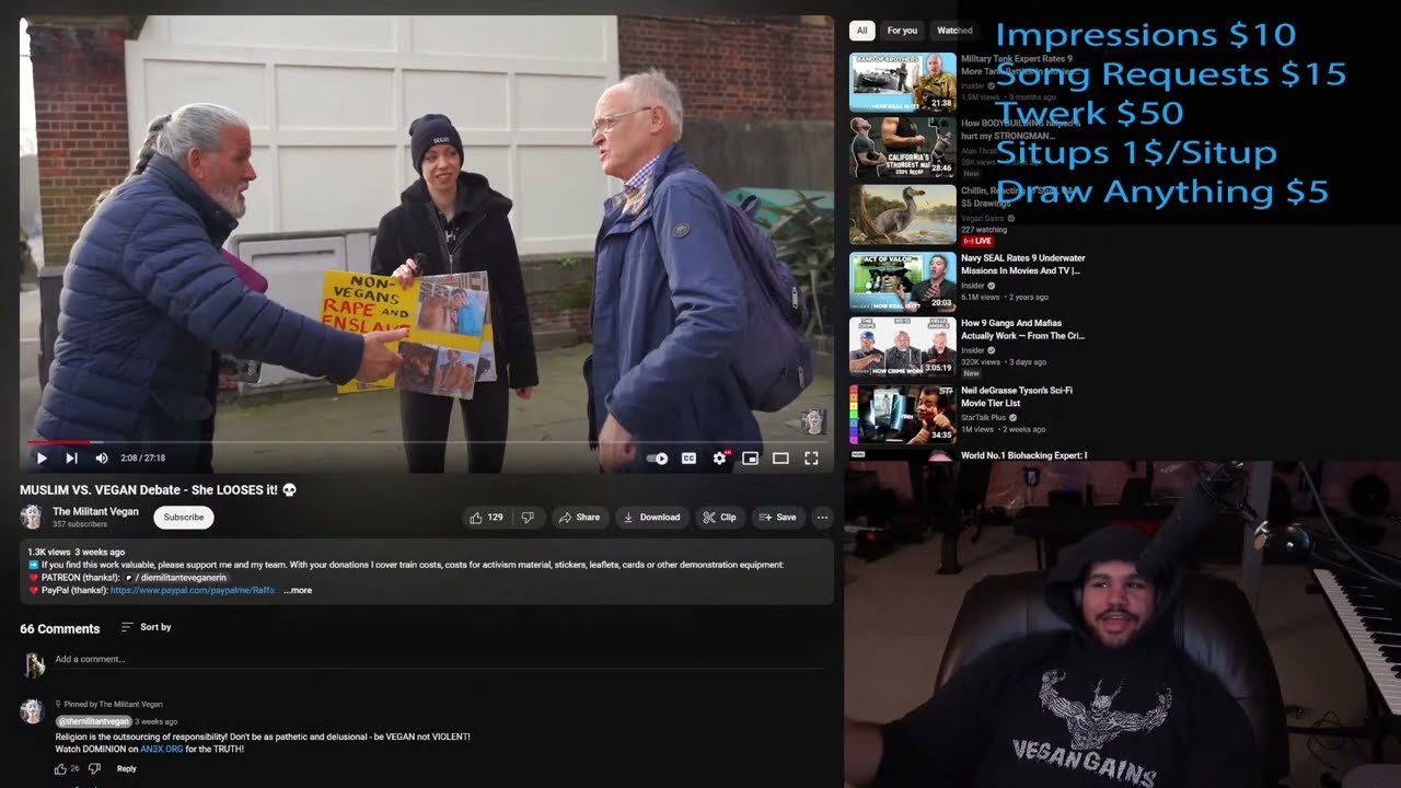 Militant Vegan - Debaty uliczne: Reakcje Vegan Gains