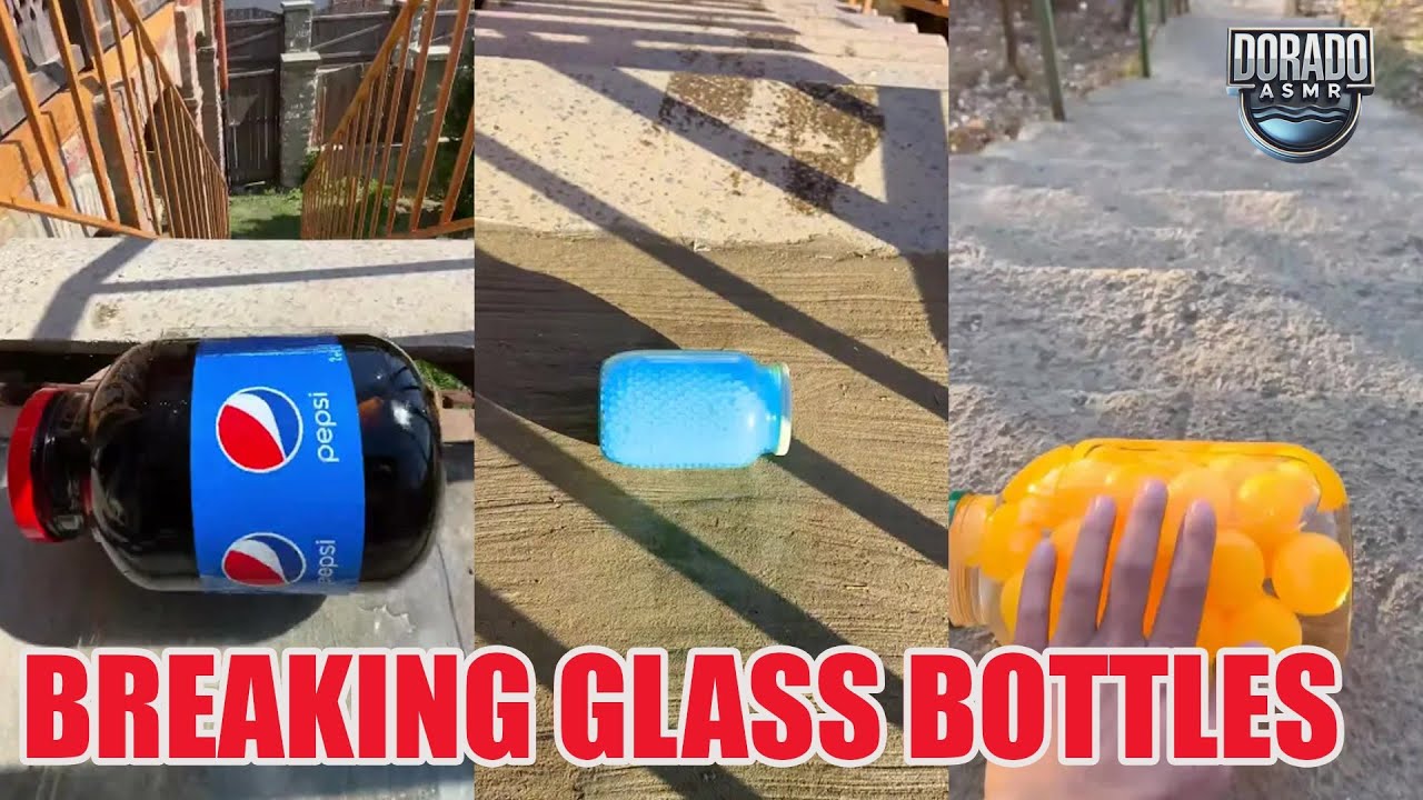 2 HOUR Breaking Glass Bottles & Balloon Drops 🔥 Crushing Crunchy & Soft Things! #asmr #satisfying