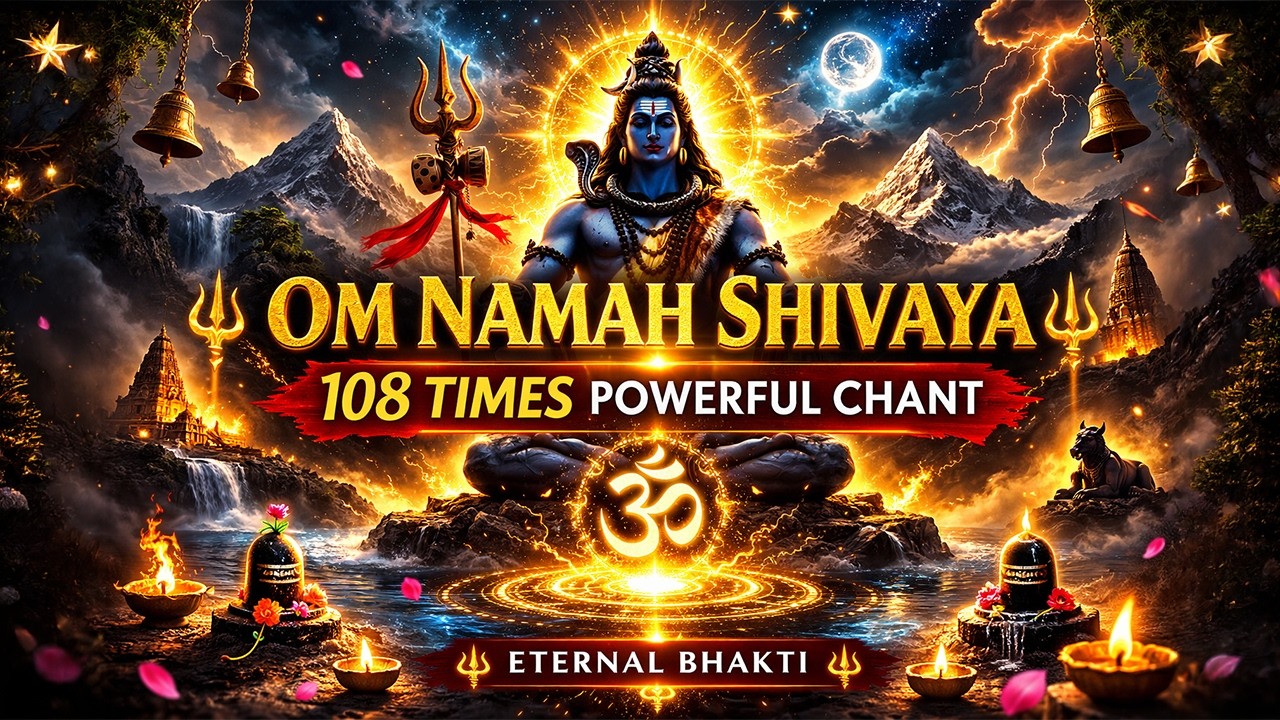 Powerful Om Namah Shivaye 108 Times Chanting | Divine Shiva Mantra | Eternal Bhakti
