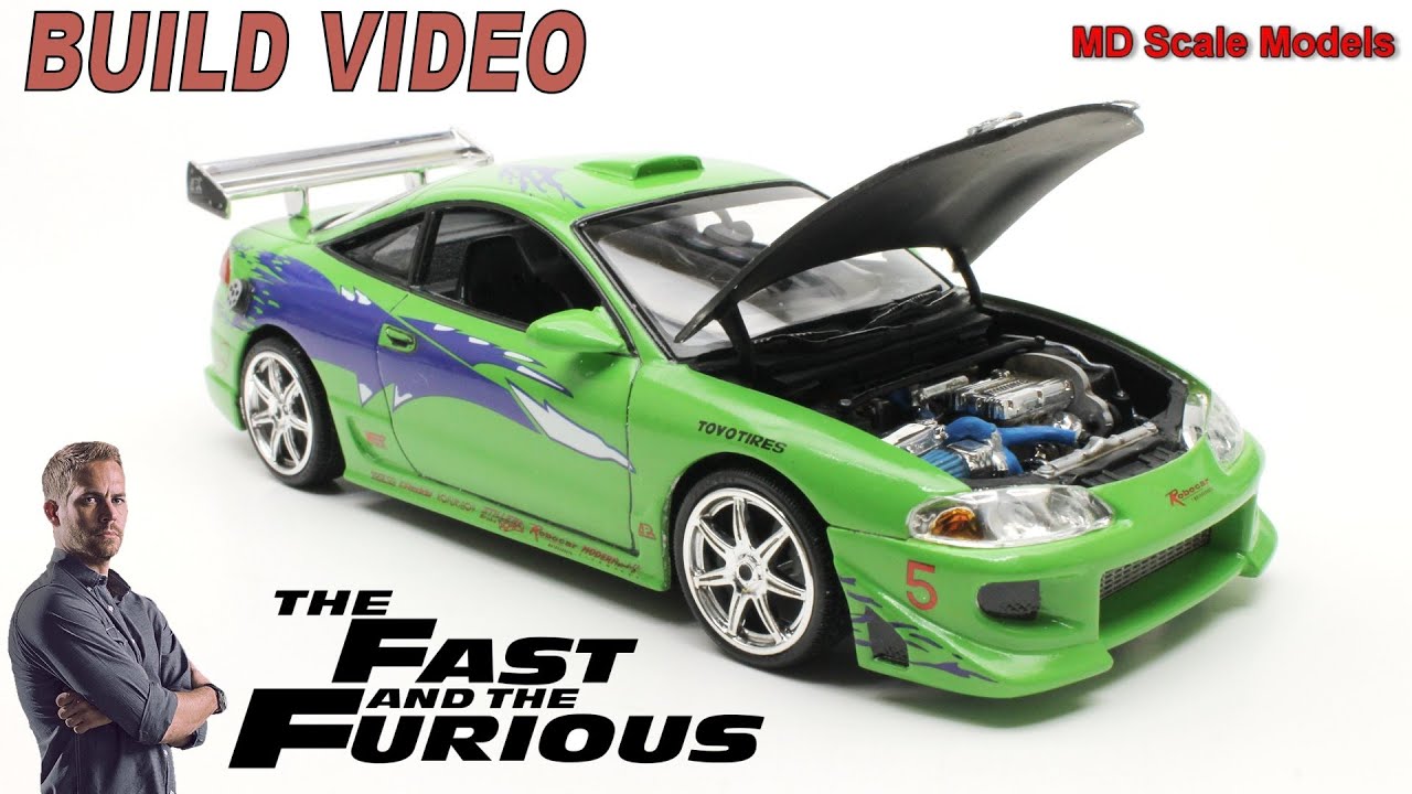 Видео сборки — Mitsubishi Eclipse Брайана (Форсаж) 1:24 Revell