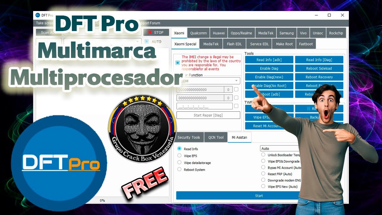 La S&uacute;per DFT Pro 4.2.1 Multimarca Multiprocesador Free Soporta Android actuales