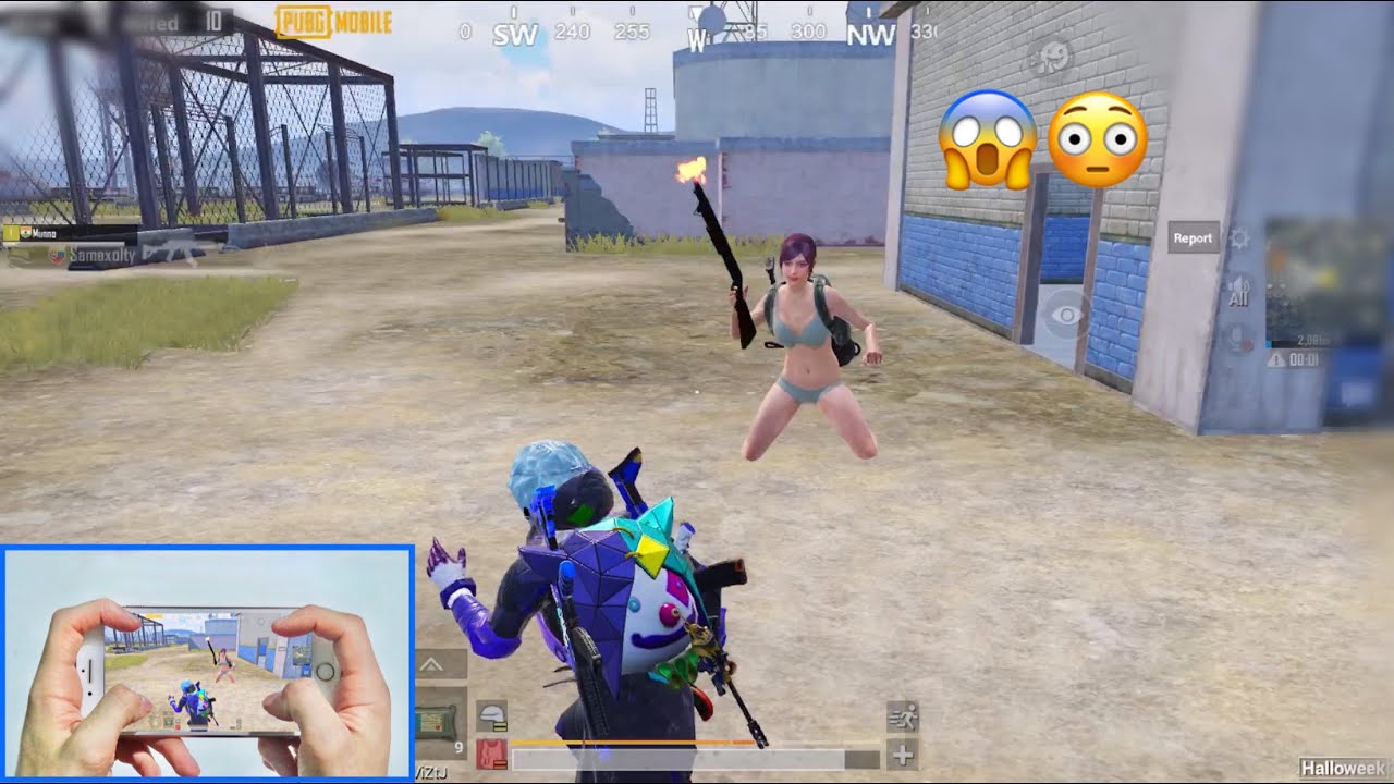 Flying Enemy😂iPhone 8 Plus PUBG MUNNO | 4 Finger + Full GYRO | Handcam Gameplay #78