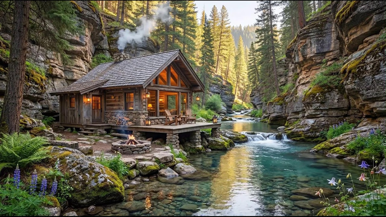 Hidden Canyon Cabin | Timeless Water and Forest Ambience