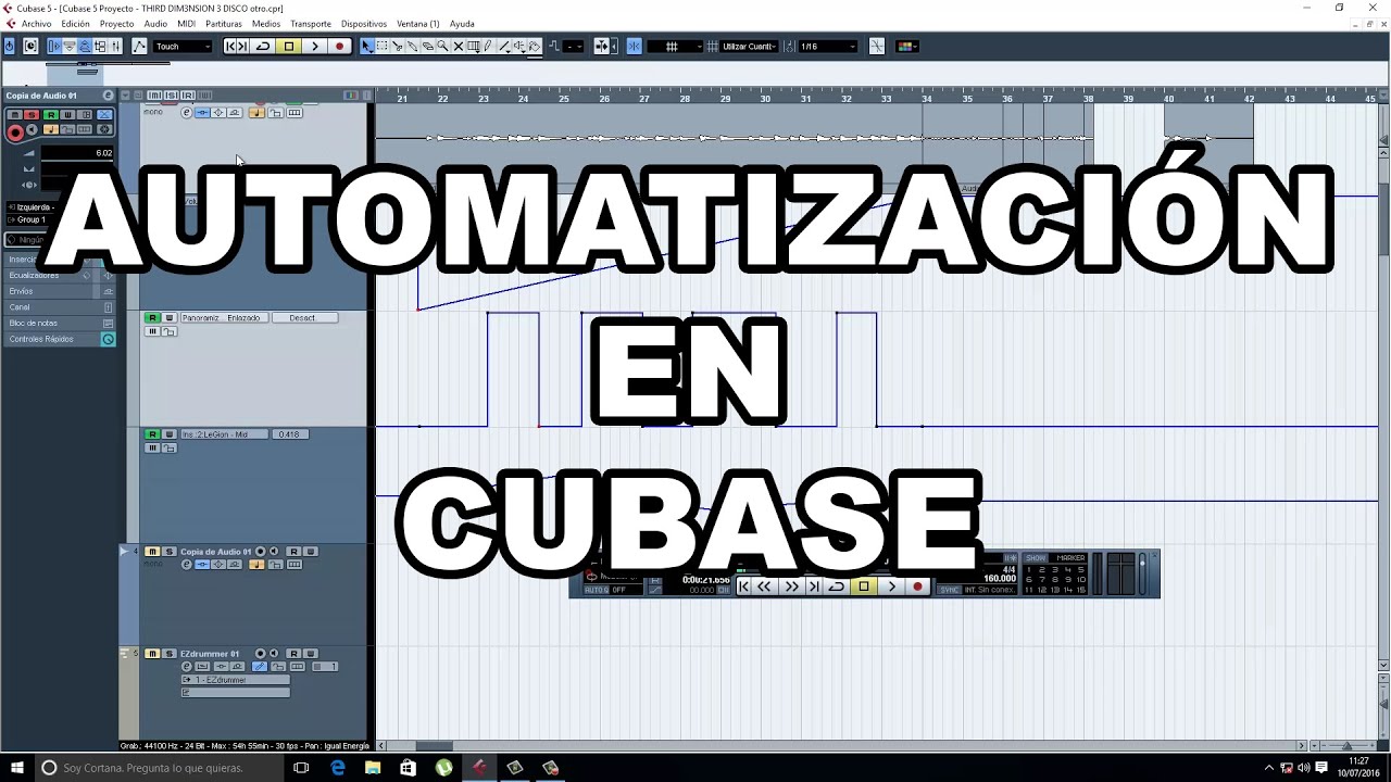 AUTOMATIZACION EN CUBASE | TUTORIALES DE MEZCLA Y MASTERIZACION CUBASE