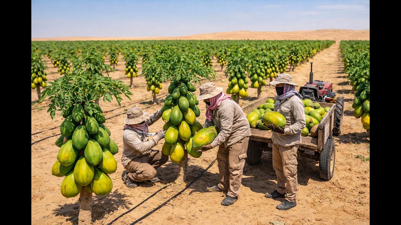 They Turned Barren Desert Sand Into a Papaya Farm — The Final Harvest Left the World Speechless