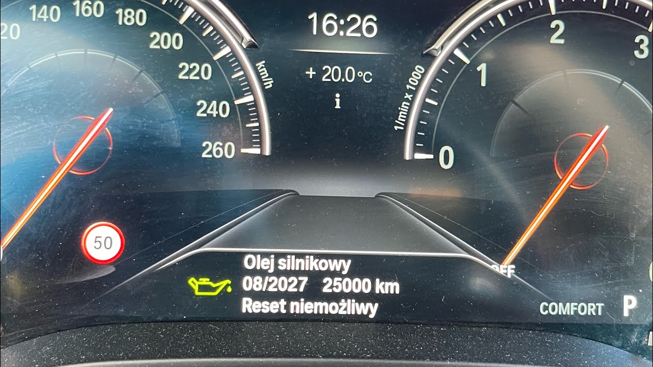 Kasowanie serwisu inspekcji BMW G30 2017+ || BMW G series service oil reset 
