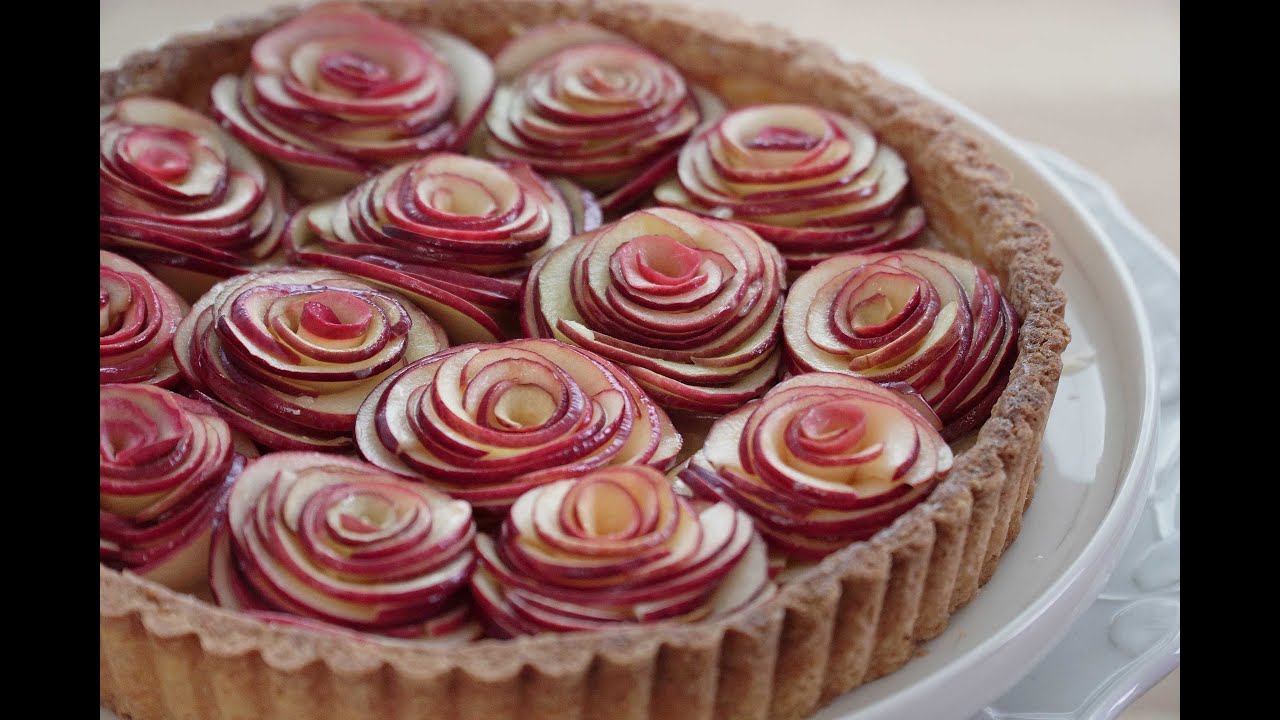 Caramel Apple Rose Tart