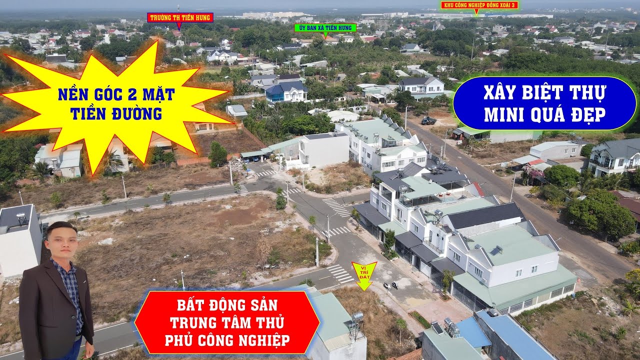 BÁN NỀN GÓC 115,6M2 NGAY ỦY BAN XÃ TIẾN HƯNG, TP ĐỒNG XOÀI, BÌNH PHƯỚC