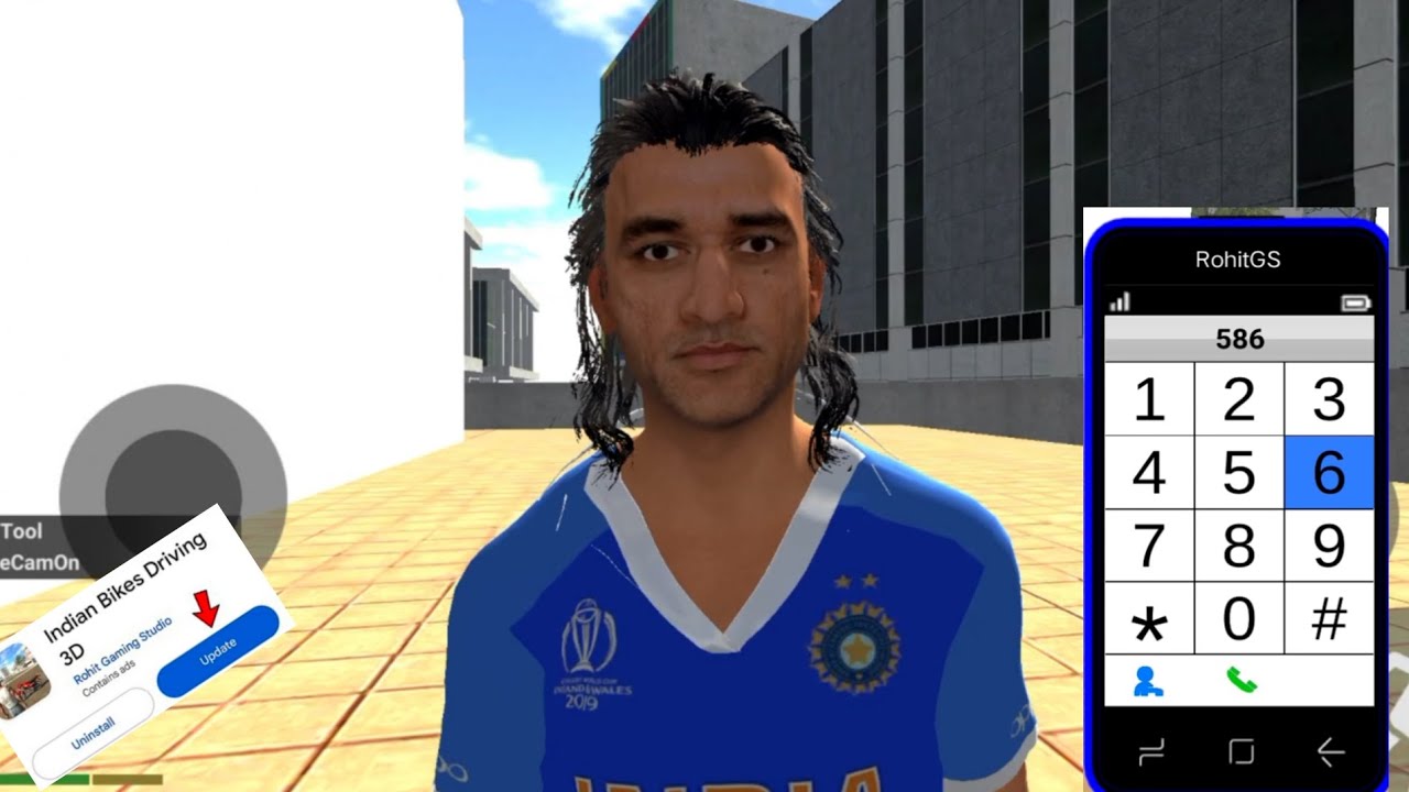 MS Dhoni chachater Add me Indian bike driving 3D 2026🎉🎉🎉🎉🎉🎉