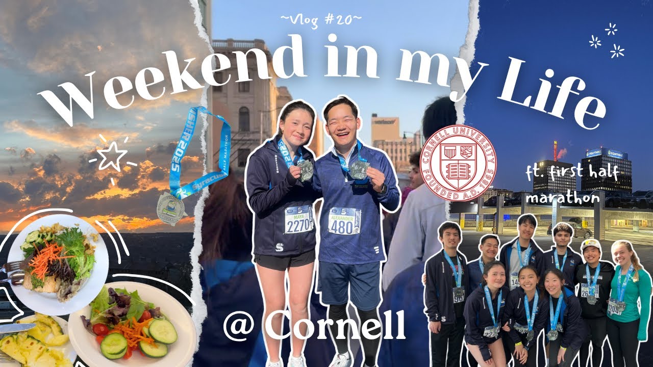CORNELL VLOG 🧸 | weekend in my life, productive, running a half marathon 🏃‍♀️💨 | {Sophomore Year}