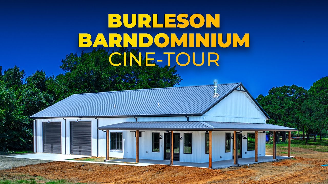 Modern Burleson Barndominium Tour | 1,600 SqFt Living + 1,600 SqFt Shop + 800 SqFt Porch | CineTour