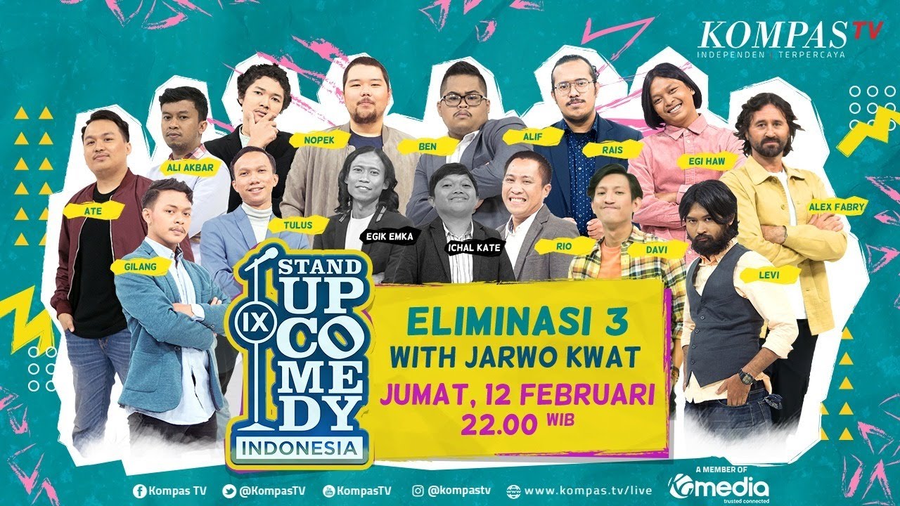 [LIVE] Stand Up Comedy Indonesia IX (SUCI IX) Eliminasi 3 with Jarwo Kwat - ULTIMATE SHOW 3