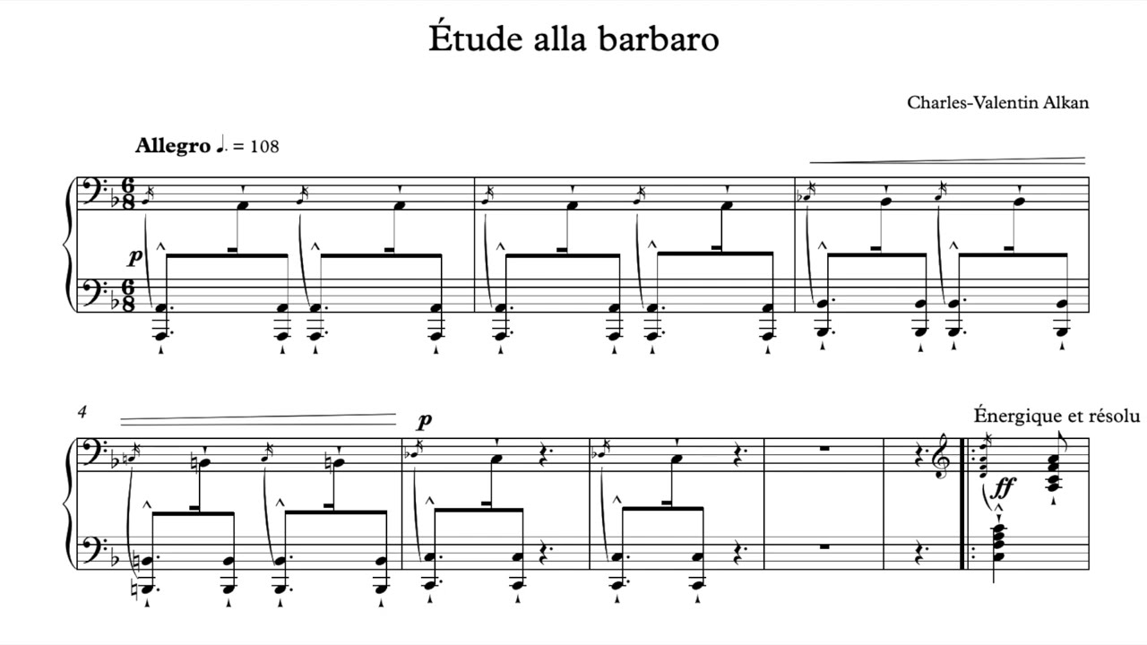 Charles-Valentin Alkan - &Eacute;tude Alla-Barbaro (Viner)