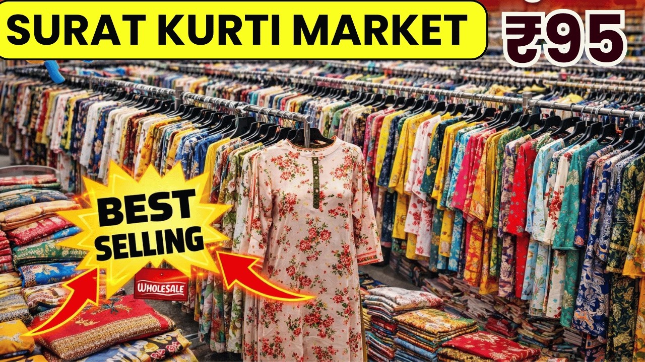 गर्मी की हिट डिजिटल प्रिंट वाली कुर्तियां | Kurti Manufacturer in Surat | Kurti Wholesale Market