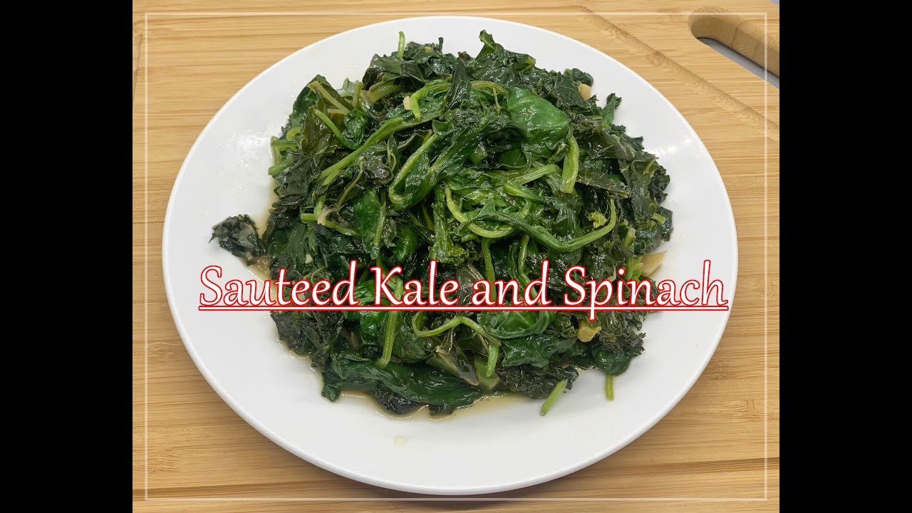 Sauteed Kale And Spinach / Easy Kale and Spinach Recipe / Live and Learn with Nancy Pearce/