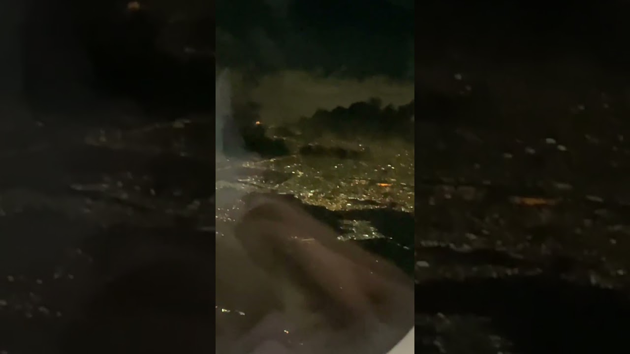 Approaching Rio de Janeiro Airport Gale&atilde;o By Night #shorts