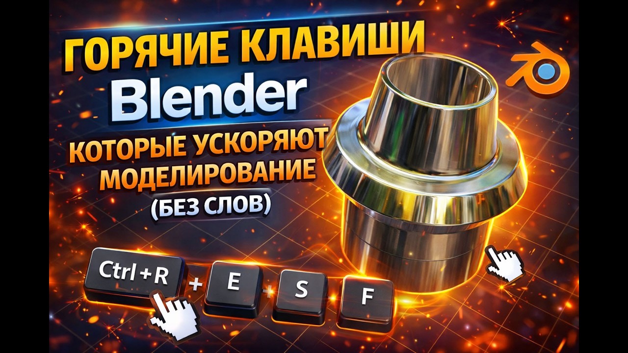 Blender для новичков: быстрый hard surface с горячими клавишами (без объяснений)