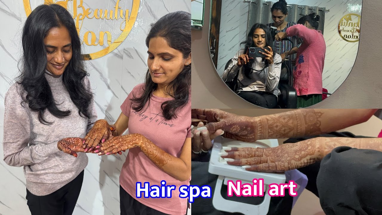 બધી એ Nailart કરાવ્યુ | Hairspa | Shanti Odedra 
