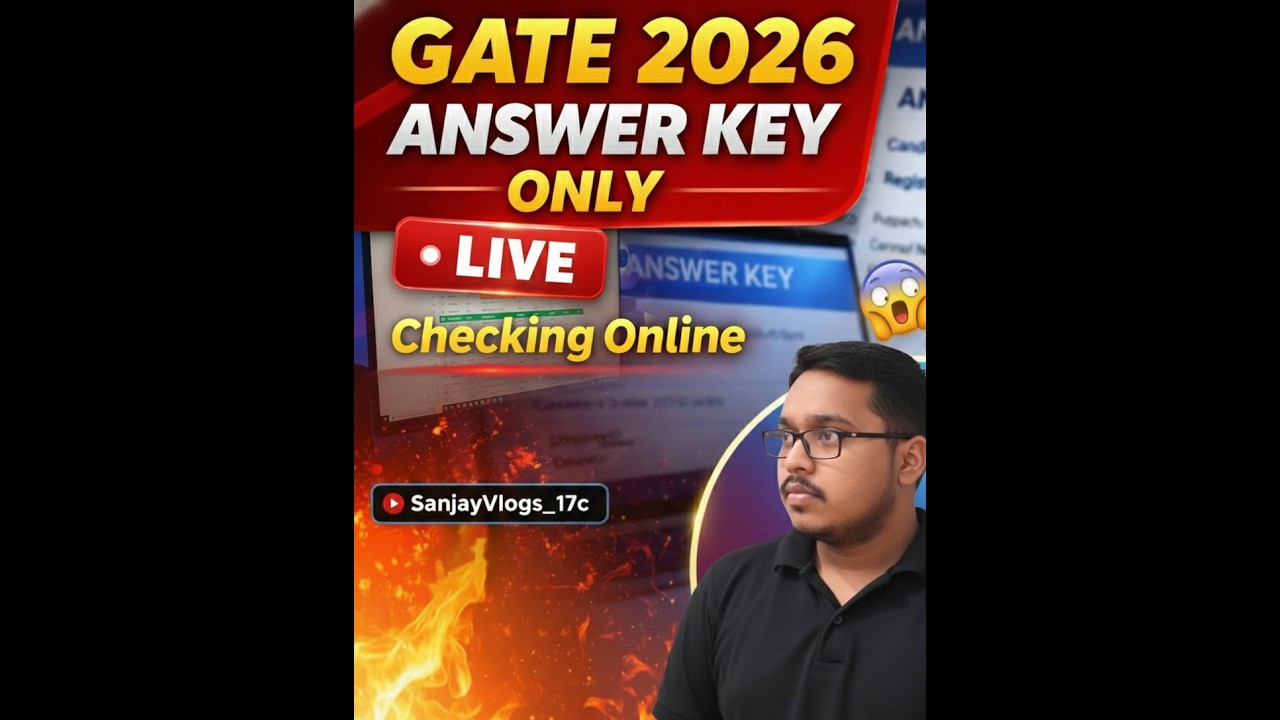 🔥 GATE 2026 Answer Key Out Check Now #gateexam #iit #india #howto #how #iitguwahati #2026