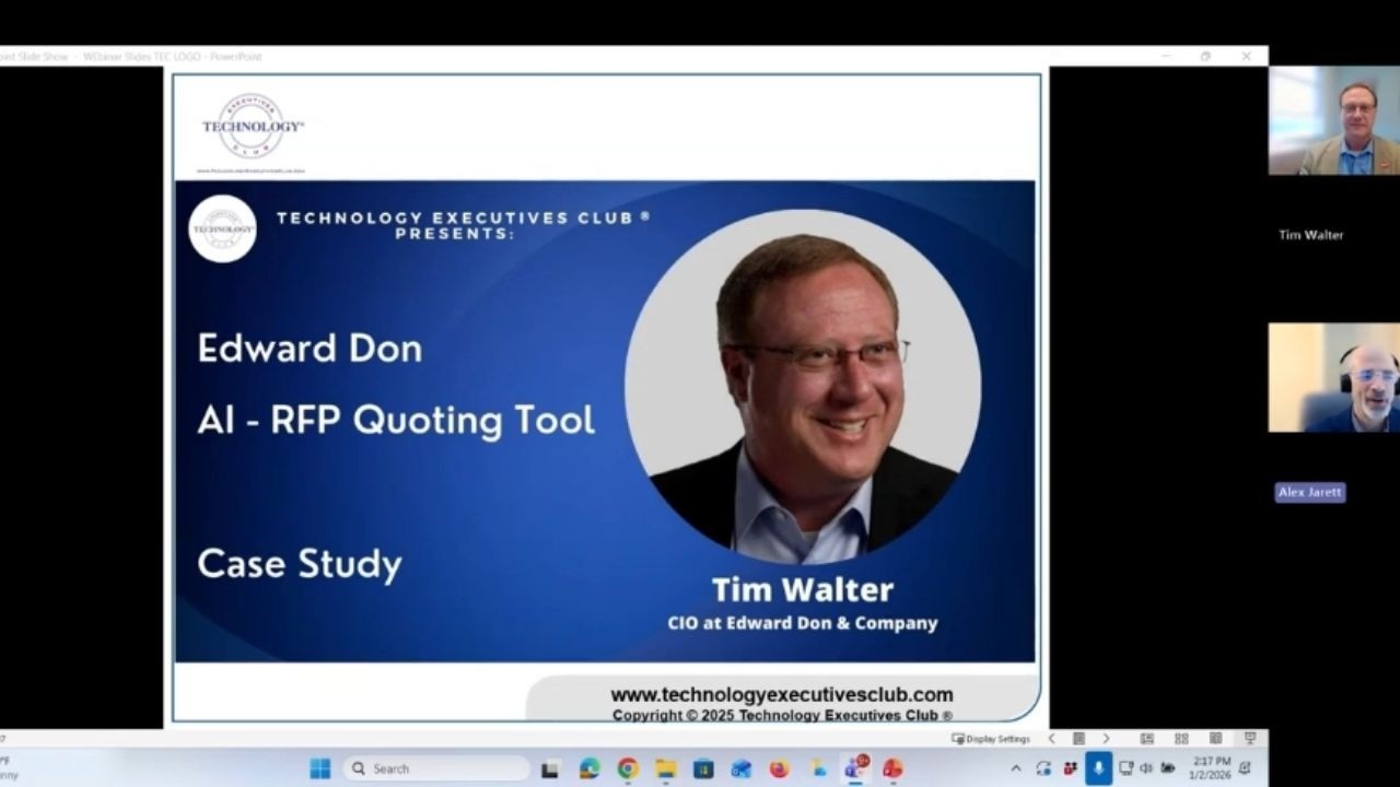 Case Study: AI RFP project - Tim Walter, CIO Edward Don & Company