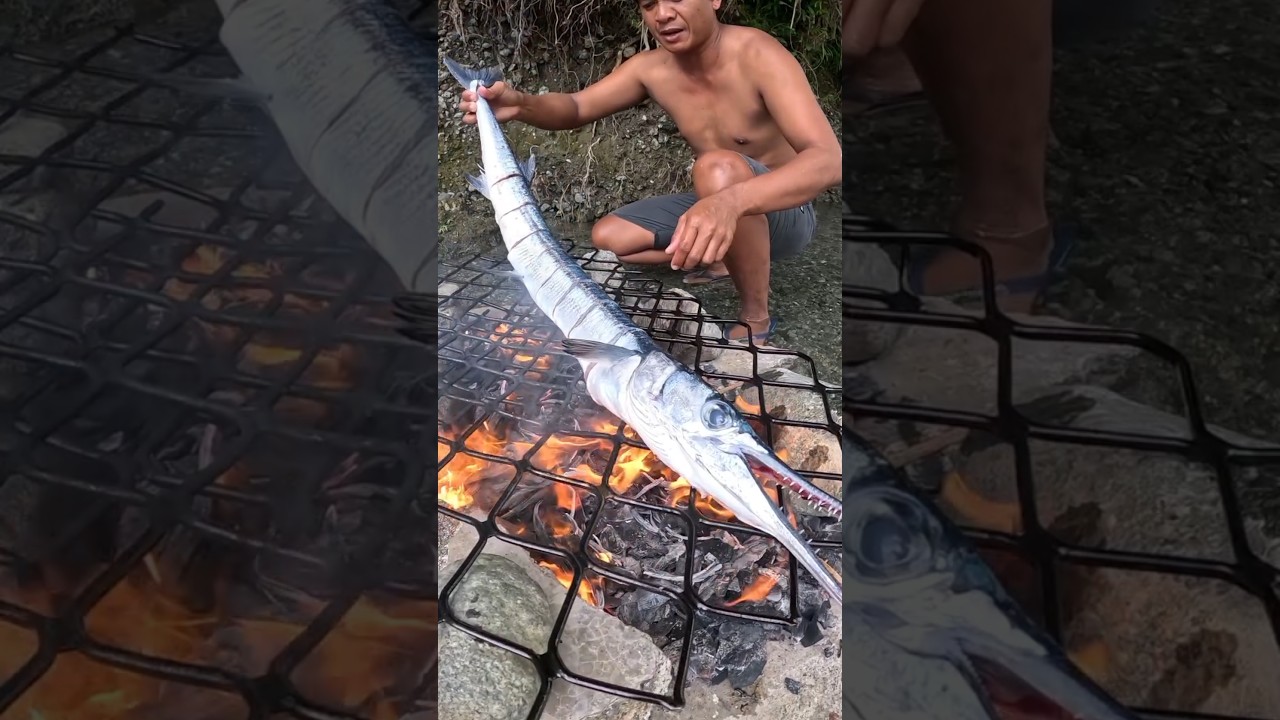 Grilling Giant Needle Fish: Epic BBQ Adventure | Cooking Tips & Tutorial