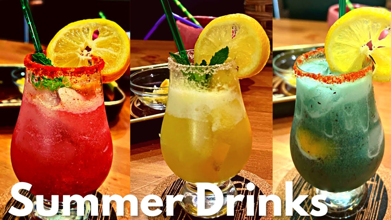 Refreshing Non-Alcoholic Summer Drinks | Pineapple Mojito | Watermelon Mojito | Blueberry Mojito