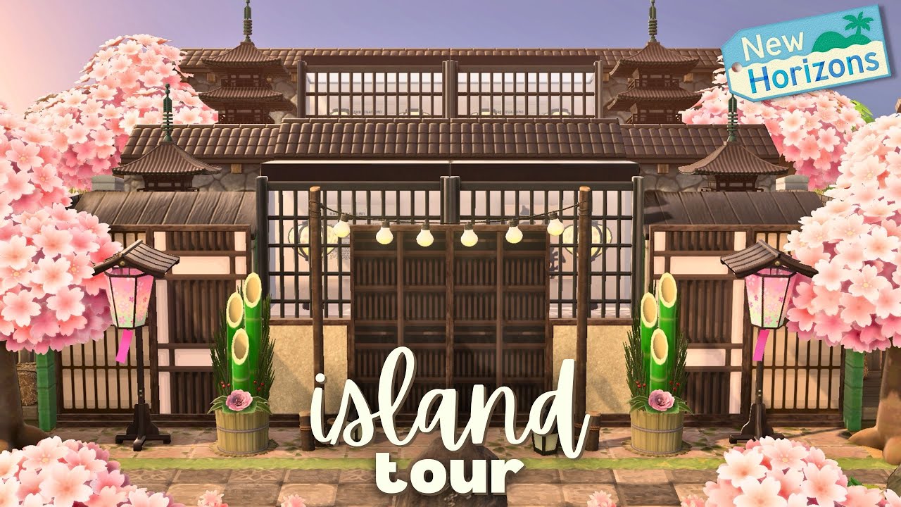 rural japanese village in acnh | island tour