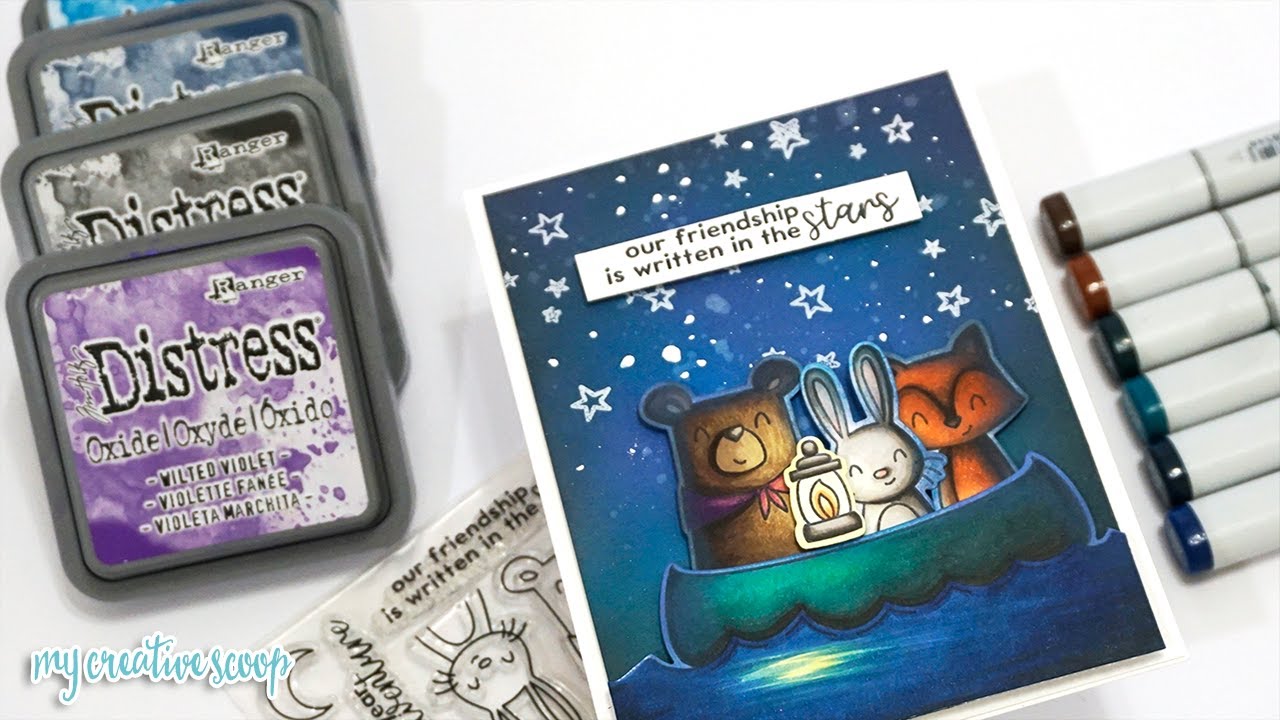 Create a Night Time Scene using Avery Elle's NEW Stamp Set