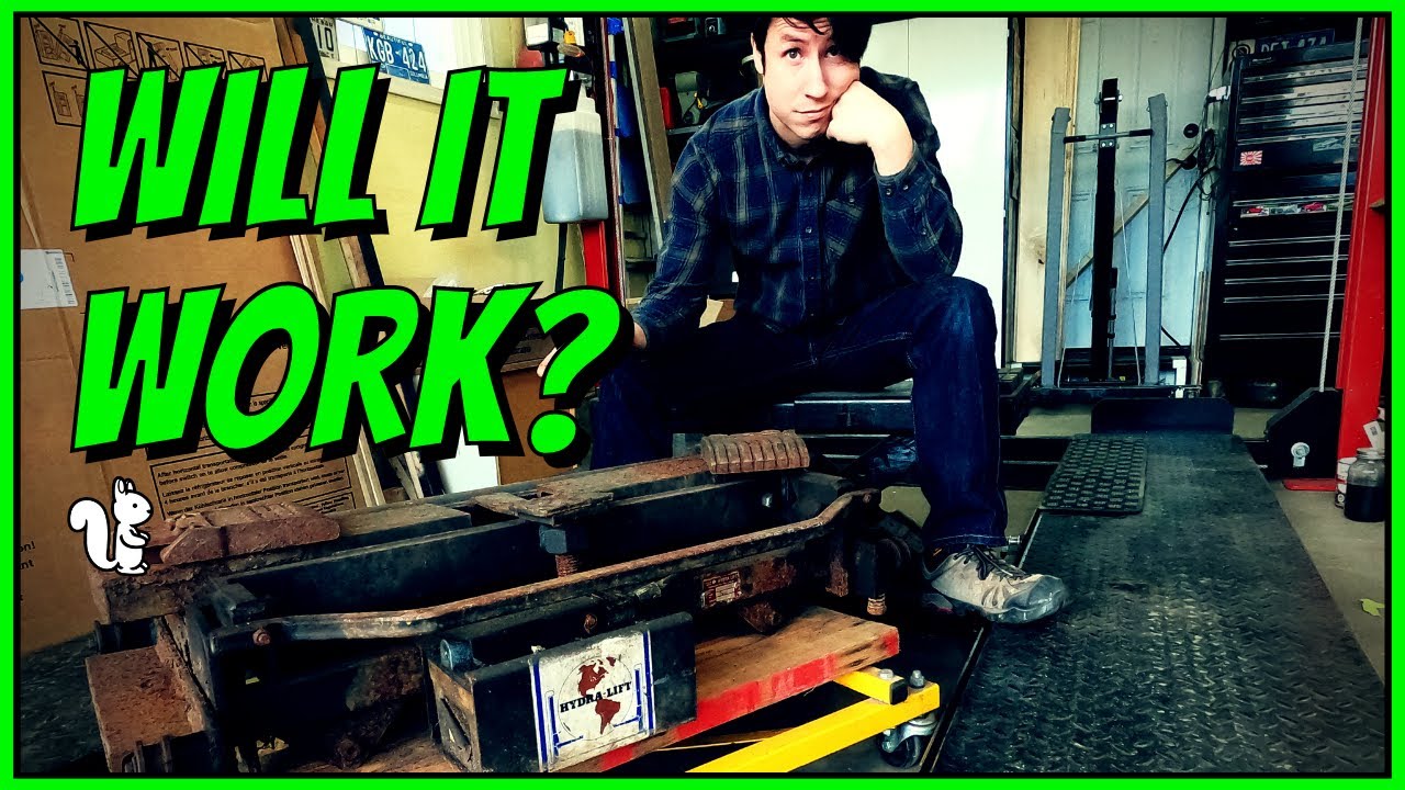 A $50 4 Post Lift Center Jack? (Restoring an Old Trolley Jack)