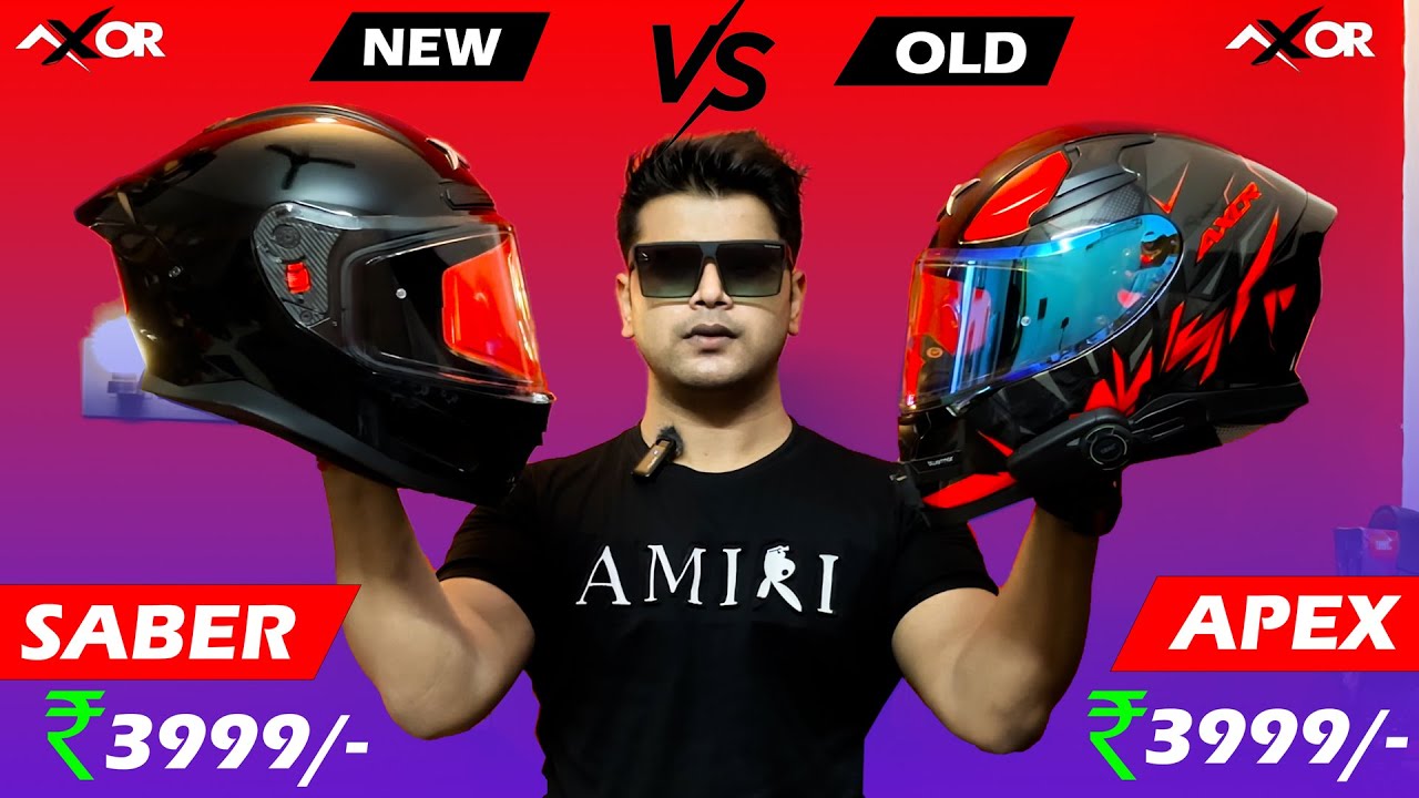 Axor Old Helmet vs Axor New Helmet🤔 Axor Apex vs Axor New Saber Helmet | Best Helmet Under 5000?