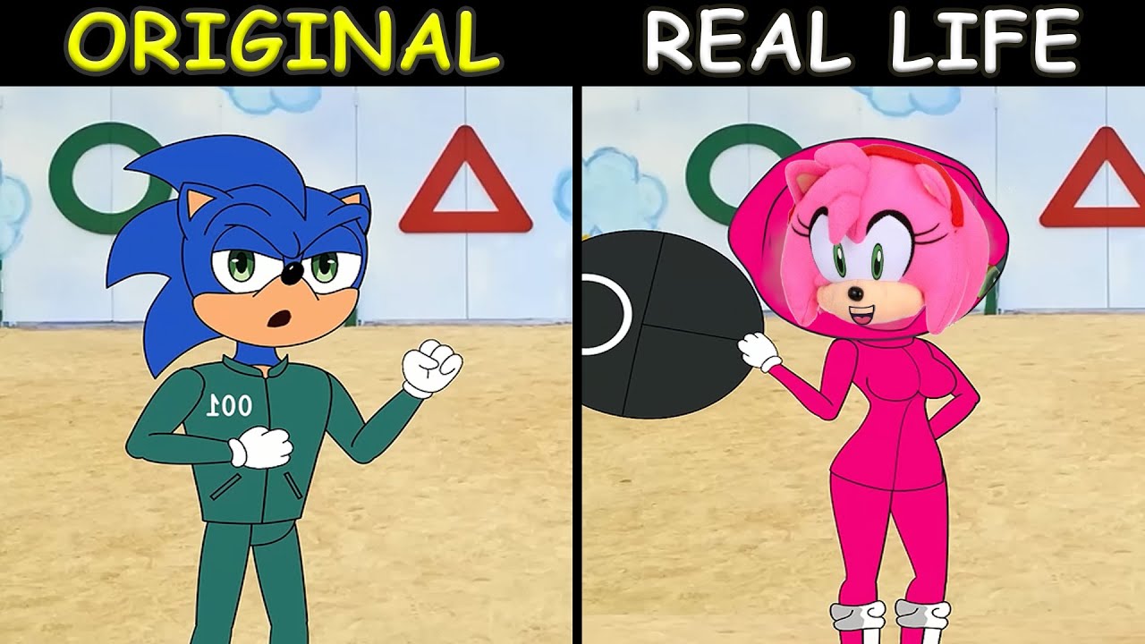 SONIC & Amy Rose in Squid Game 2 | The Sonic Tapes Animation | Original vs Plush Toys